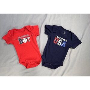 Baby One Piece 0/3‎ Month USA American Set Of 2